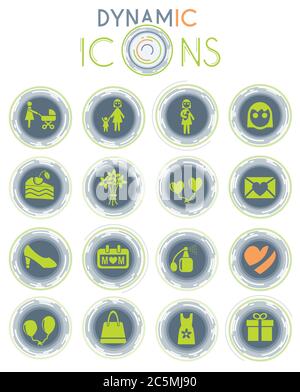 Dynamische Symbole für den Tag Stock Vektor