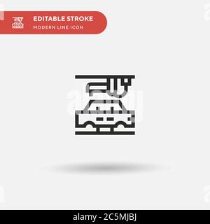 Einfaches Vektorsymbol für die Fahrzeugherstellung. Illustration Symbol Design Vorlage für Web mobile UI Element. Perfekte Farbe modernes Piktogramm auf bearbeitbaren Strich. Symbole für die Autoproduktion für Ihr Geschäftsprojekt Stock Vektor