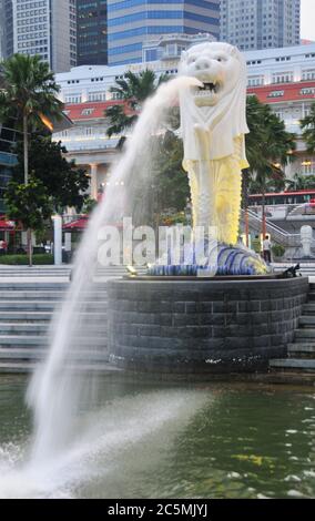 Der Merlion, das nationale Symbol des Stadtstaates Singapur Stockfoto