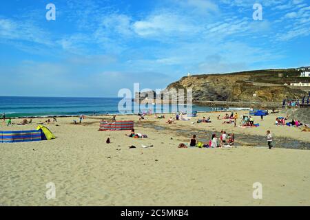 Portreath Beach, Cornwall, Großbritannien Stockfoto