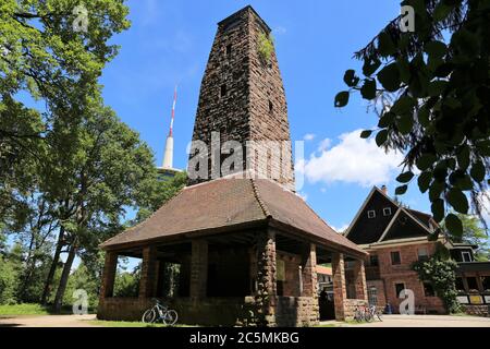 Weißer Stein (Weisser Stein), Berggipfel im Odenwald Stockfoto