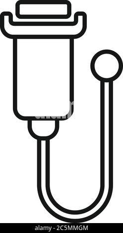 Schilddrüsenultraschall-Symbol. Schilddrüsen-Ultraschallvektor-Symbol für Webdesign isoliert auf weißem Hintergrund Stock Vektor