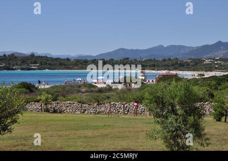 san teodoro , ITALIEN - JUNI 19 2020 : Lu Impostu Strand sumemr 2020 sardinien italien Stockfoto