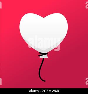 Valentinstag Hintergrund mit Ballons Herz. Vektorgrafik. Stock Vektor