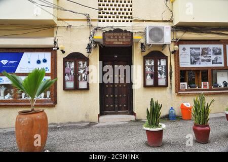 Stone Town, Sansibar - 7. Oktober 2019: Das Haus, in dem Freddy Mercury in Sansibar, Tansania, Afrika lebte Stockfoto