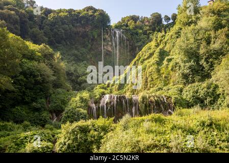 marmore Wasserfall, wenn der höchste in europa geschlossen ist Stockfoto