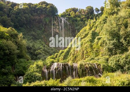 marmore Wasserfall, wenn der höchste in europa geschlossen ist Stockfoto