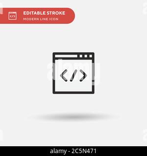 HTML einfaches Vektor-Symbol. Illustration Symbol Design Vorlage für Web mobile UI Element. Perfekte Farbe modernes Piktogramm auf bearbeitbaren Strich. HTML-Symbole für Ihr Geschäftsprojekt Stock Vektor