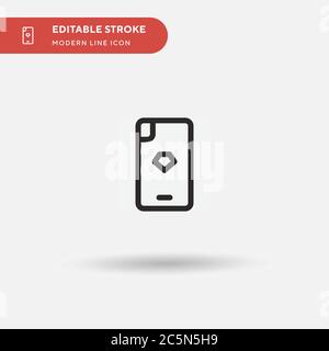 Einfache Vektorsymbol für Telefontasche. Illustration Symbol Design Vorlage für Web mobile UI Element. Perfekte Farbe modernes Piktogramm auf bearbeitbaren Strich. Telefonfallsymbole für Ihr Geschäftsprojekt Stock Vektor