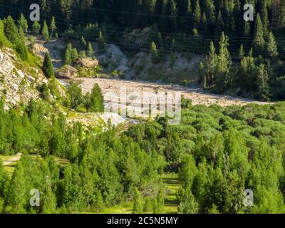 Tian Shan Gebirge in der Nähe von Almaty Stadt, Kasachstan Stockfoto