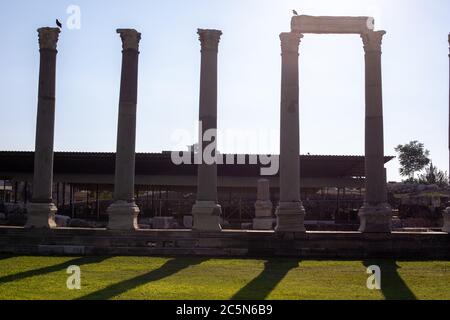 Die Agora von Smyrna, alternativ auch als Agora von İzmir bekannt, ist eine alte römische Agora in Smyrna. Stockfoto