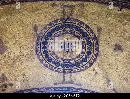 Istanbul, Türkei, 19. September 2018. Fragment eines antiken byzantinischen Mosaiks in der Hagia Sophia Stockfoto