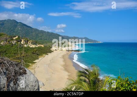 Arrecifes Beach, Tayrona National Park, Kolumbien Stockfoto