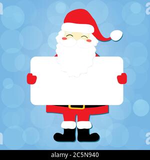 Weihnachtskarte Weihnachtsmann Nachricht Vektor Illustration Layout Stock Vektor