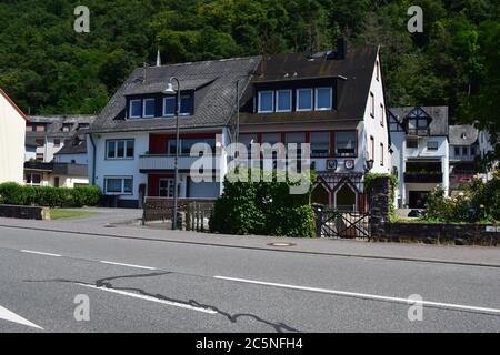 Am Wasser Brodenbach, Moseltal Stockfoto