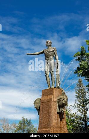 Statue von Apollo Archibald Fountain Hyde Park Sydney Australien Stockfoto