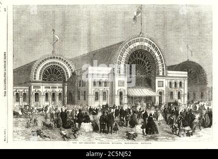 Außenansicht Des Art Treasures Exhibition Building, Manchester, 1857 Stockfoto