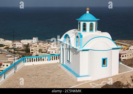 Kirche Agia Paraskevi in Arkasa auf Karpathos in Griechenland, Europa Stockfoto