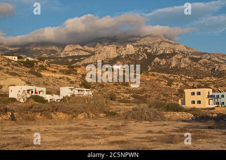 Wohnhäuser in Lefkos auf Karpathos in Griechenland, Europa Stockfoto