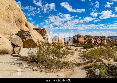 Felsformationen im Joshua Tree National Park, Kalifornien Stockfoto