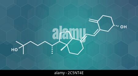 Calcifediol (calcidiol, 25-Hydroxyvitamin D) Molekül. Blut Marker der ...
