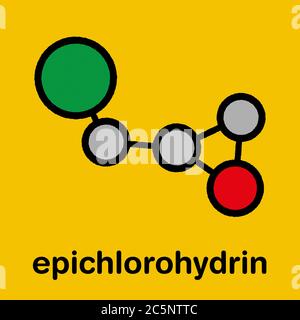 Epoxidharzbaustein für Epichlorhydrin (ECH). Stockfoto
