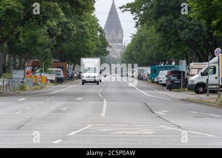 Biker, Demo, Korso, Hamburg, Reeperbahn, St. Pauli, Spielbudenplatz, 04.07.2020 Stockfoto