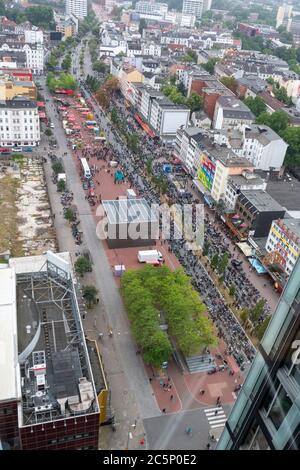 Biker, Demo, Korso, Hamburg, Reeperbahn, St. Pauli, Spielbudenplatz, 04.07.2020 Stockfoto