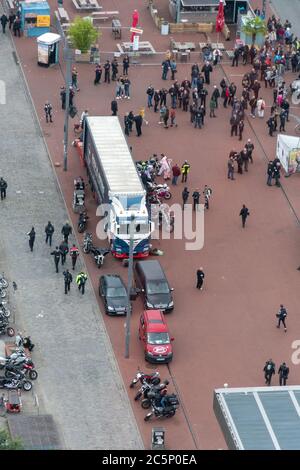 Biker, Demo, Korso, Hamburg, Reeperbahn, St. Pauli, Spielbudenplatz, 04.07.2020 Stockfoto