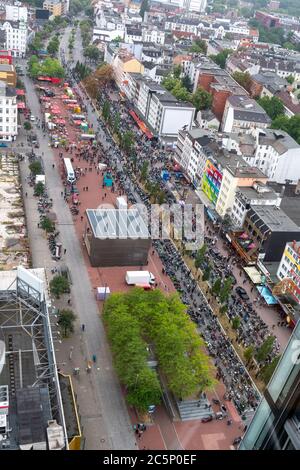 Biker, Demo, Korso, Hamburg, Reeperbahn, St. Pauli, Spielbudenplatz, 04.07.2020 Stockfoto