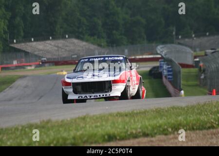Biegen Sie an der Mid-Ohio Sports Car Course SVRA 2020 zwei ab Stockfoto