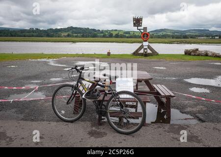 4. Juli 2020 ein Blick auf Glencaple, Schottland. Reisebeschränkungen in Teilen von Dumfries und Galloway aufgrund der covid-Pandemie noch bestehen. Stockfoto