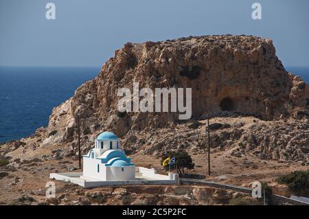 Kirche Agios Nikolaos in Finiki auf Karpathos in Griechenland, Europa Stockfoto