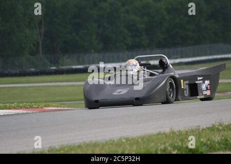 Biegen Sie an der Mid-Ohio Sports Car Course SVRA 2020 zwei ab Stockfoto