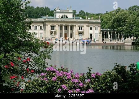 Königliches Łazienki Museum, Palast auf der Insel Stockfoto