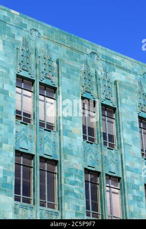 Art déco-Gebäude am Broadway 2001, Oakland, Kalifornien, USA Stockfoto
