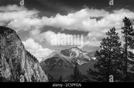 Black & White Banfff Alberta Stockfoto