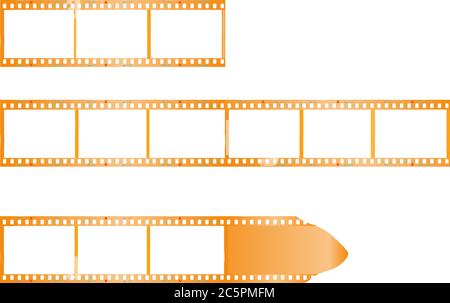 Leerer Rahmen von fotografischem Analogfilm, Kamerafilm, grungy Fotorahmen, freier Raum für Pix, Vektor Stock Vektor