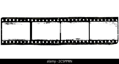 Leerer Rahmen von fotografischem Analogfilm, Kamerafilm, grungy Fotorahmen, freier Raum für Pix, Vektor Stock Vektor