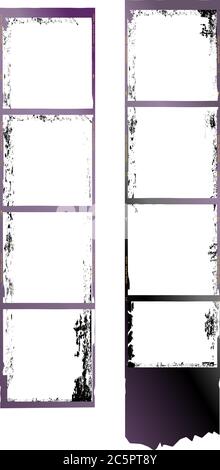 Leerer Rahmen von fotografischem Analogfilm, Kamerafilm, grungy Fotorahmen, freier Raum für Pix, Vektor Stock Vektor