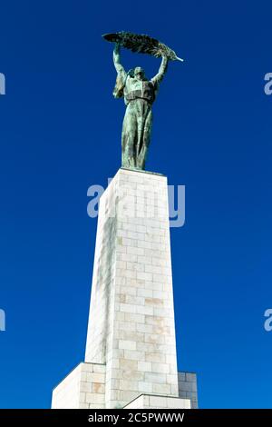 Freiheitsstatue auf dem Gellert Hügel, Budapest, Ungarn Stockfoto