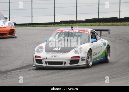 Biegen Sie an der Mid-Ohio Sports Car Course SVRA 2020 zwei ab. Stockfoto