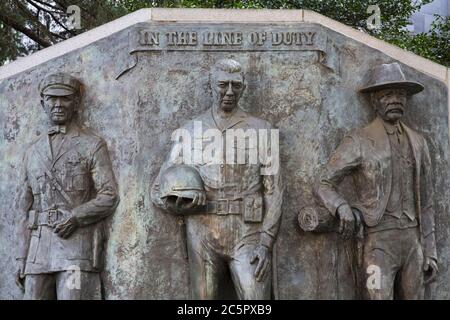 Peace Officer Memorial auf dem Capitol Mall, Sacramento, Kalifornien, USA Stockfoto