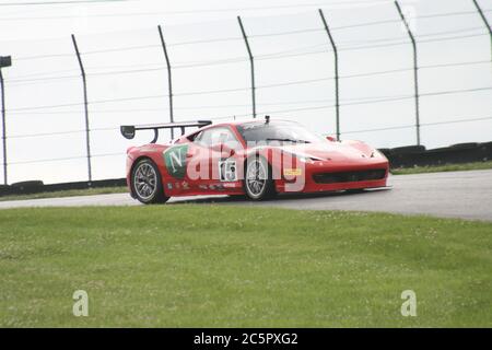 Biegen Sie an der Mid-Ohio Sports Car Course SVRA 2020 zwei ab. Stockfoto