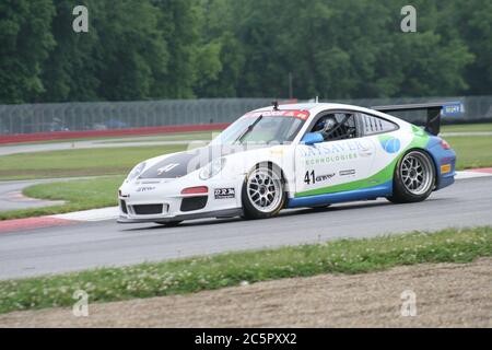 Biegen Sie an der Mid-Ohio Sports Car Course SVRA 2020 zwei ab. Stockfoto