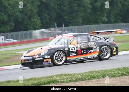 Biegen Sie an der Mid-Ohio Sports Car Course SVRA 2020 zwei ab. Stockfoto