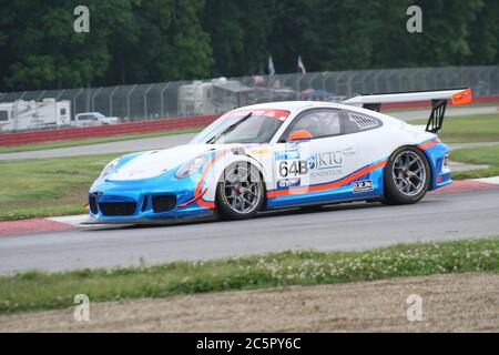 Biegen Sie an der Mid-Ohio Sports Car Course SVRA 2020 zwei ab. Stockfoto