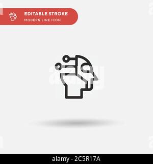 Einfaches Vektorsymbol Cyborg. Illustration Symbol Design Vorlage für Web mobile UI Element. Perfekte Farbe modernes Piktogramm auf bearbeitbaren Strich. Cyborg Symbole für Ihr Geschäftsprojekt Stock Vektor