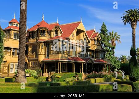 Winchester Mystery House, San Jose, Kalifornien, USA Stockfoto