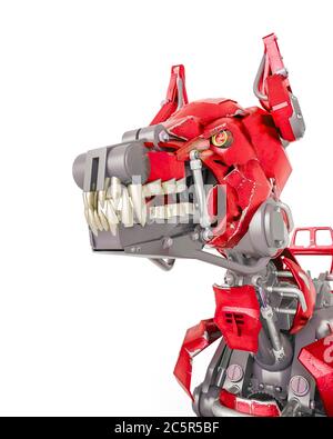 Cyber-Sicherheit Hund in weißem Hintergrund, 3d-Illustration Stockfoto